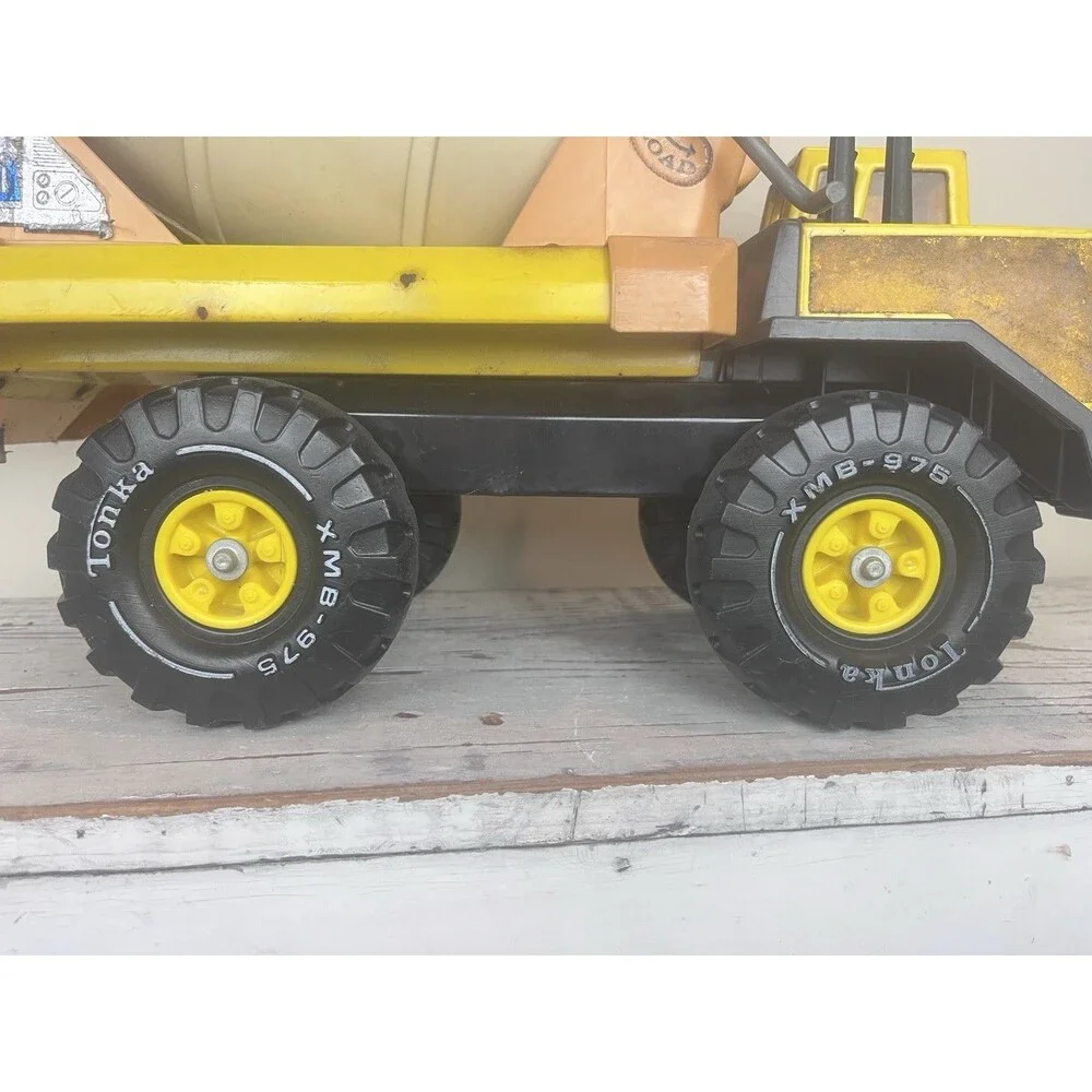 Vintage 1980s Tonka Cement Mixer Truck Turbo Diesel XMB-975 Pressed Steel